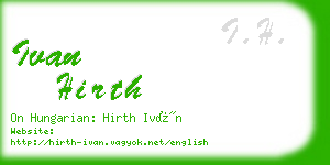 ivan hirth business card